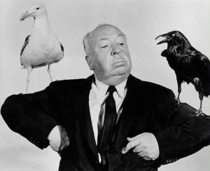 альфред хичкок с птицами